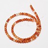 Round Natural Red Agate Bead Strands G-M257-4mm-26-2