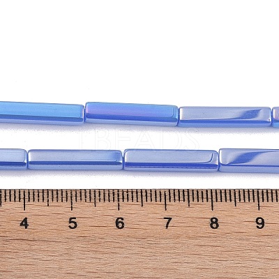 Electroplate Glass Beads Strands EGLA-Q128-11A-AB05-1