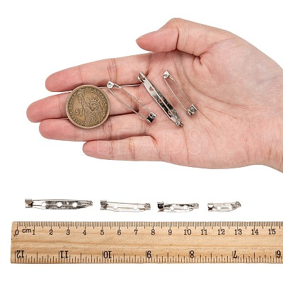 Iron Brooch Pin Back Safety Catch Bar Pins with Holes IFIN-X0029-P-1