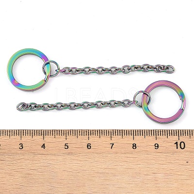 Ion Plating(IP) 304 Stainless Steel Split Key Ring Clasps X1-STAS-L226-009A-M-1