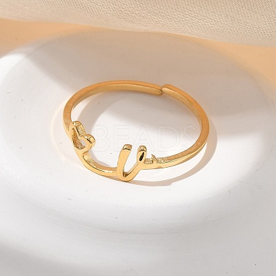 304 Stainless Steel Cuff Rings for Women RJEW-D285-01G-V-1