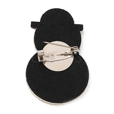 Christmas Theme PU Leather Brooch LS-JEWB-C004-01D-1
