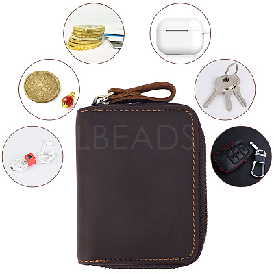 Rectangle Leather Credit Card Wallets for Women Men AJEW-WH20001-31B-1