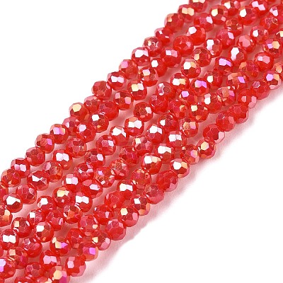 Electroplate Glass Beads Strands EGLA-A044-P1mm-B22-1