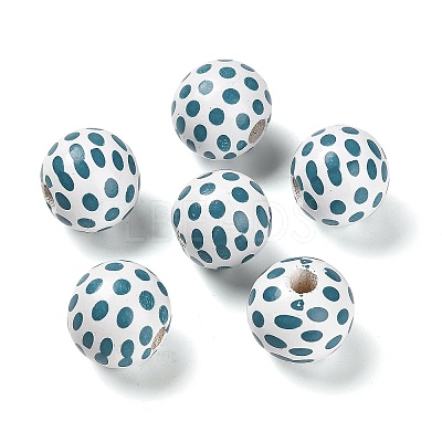 Natural Wood European Beads WOOD-S059-01C-1