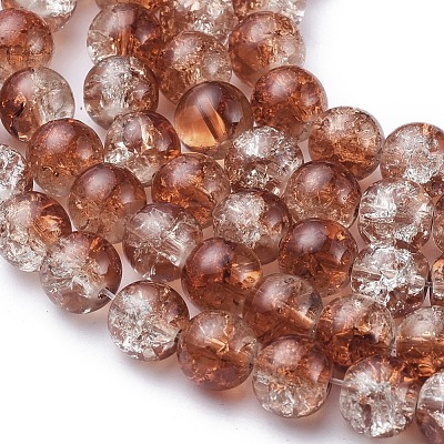 Baking Paint Crackle Glass Bead Strands CCG-S001-8mm-18-1