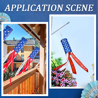 Independence Day Cloth Column Windsock Flag AJEW-WH20017-74A-1