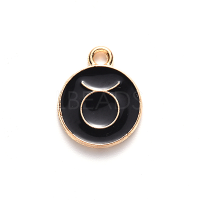 Alloy Enamel Pendants X-ENAM-S124-01A-08C-1