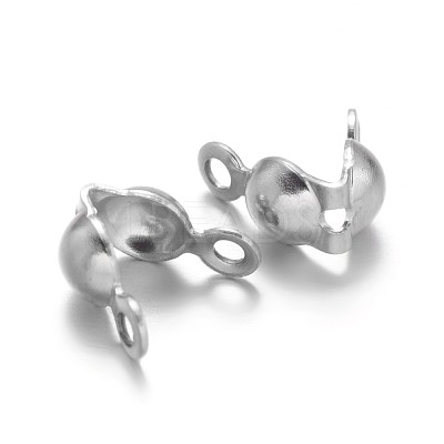 Tarnish Resistant 304 Stainless Steel Bead Tips X-STAS-M213-09-1