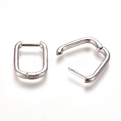 Brass Huggie Hoop Earrings EJEW-L234-61-1