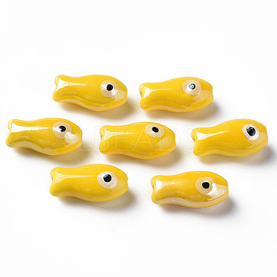 Handmade Porcelain Beads X-PORC-T007-06E-1