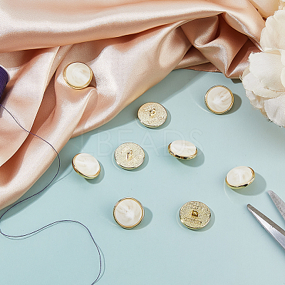 20Pcs Alloy Resin Buttons DIY-FH0009-88-1
