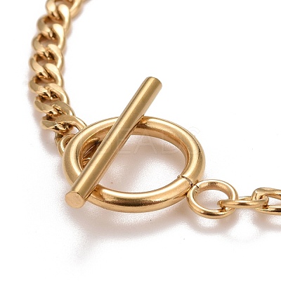 Ion Plating(IP)  304 Stainless Steel Chain Necklaces NJEW-A002-07G-1