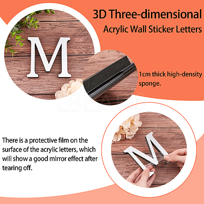 Acrylic Mirror Wall Stickers Decal DIY-CN0001-13A-M-1