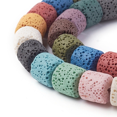 Natural Lava Rock Beads Strands G-F671-04B-15-1