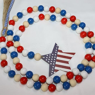 Independence Day Food Grade Eco-Friendly Silicone Beads SIL-HY0001-09-1