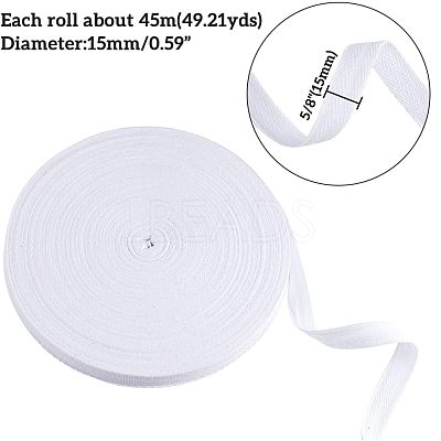 Cotton Ribbons OCOR-WH0032-49B-1