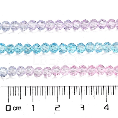 Transparent Painted Glass Beads Strands DGLA-A034-T4mm-A22-1