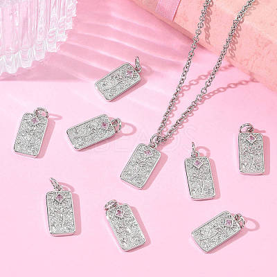 SHEGRACE Valentine's Day Brass Cubic Zirconia Pendants XGRQ3K497-552P-1