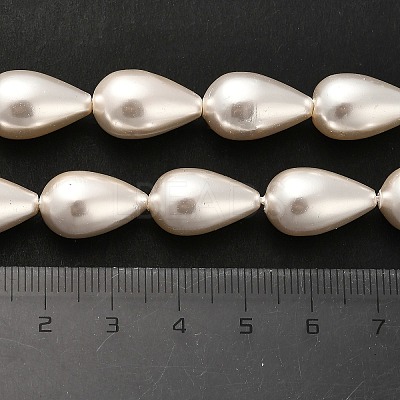 Electroplate Shell Pearl Beads Strands BSHE-G010-10x16mm-01-1