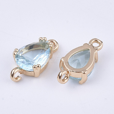 Transparent Glass Links connectors GLAA-T007-18H-1