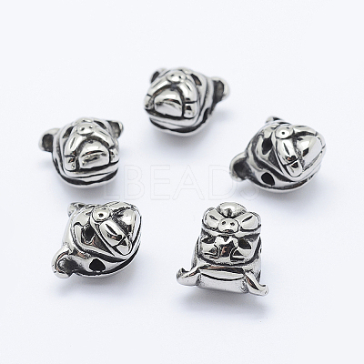 304 Stainless Steel Puppy Beads STAS-F195-001AS-1