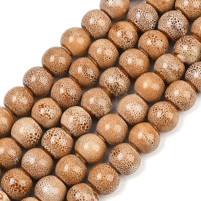 Handmade Fancy Antique Glazed Porcelain Ceramic Round Beads Strands PORC-L019-13mm-06-1