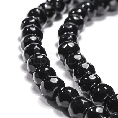 Black Stone Beads Strands G-I087-6mm-1