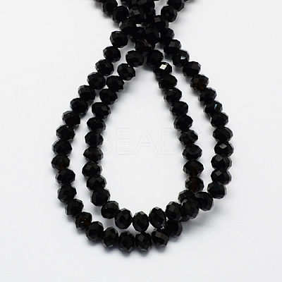 Handmade Imitate Austrian Crystal Faceted Rondelle Glass Beads X-G02YI0E6-1