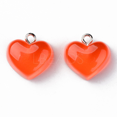 Transparent Resin Pendants X-RESI-R429-30-1
