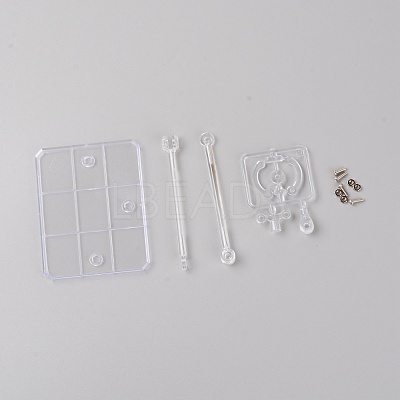 Plastic Stand Base Action Figure Display Holder ODIS-WH0018-87B-1