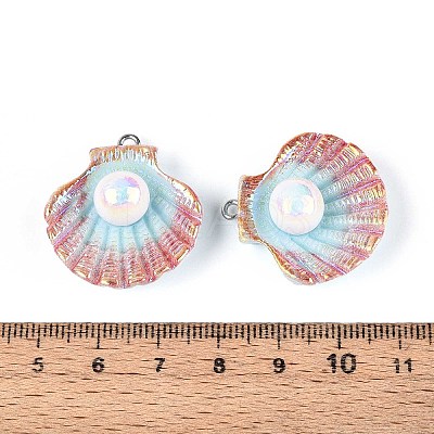 Opaque Resin Pendants RESI-T056-02M-1