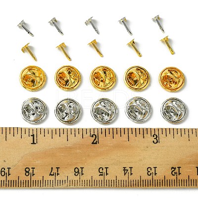 100Pcs 2 Colors Iron Butterfly Clutches Pin Backs IFIN-FS0001-37-1