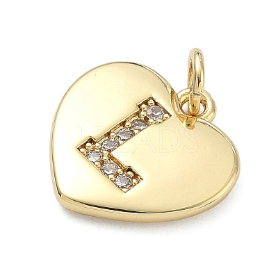 Brass Micro Pave Clear Cubic Zirconia Pendants KK-D229-01G-12-1