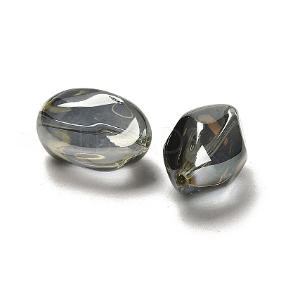 Full Rainbow Plated Crystal Glass Oval Beads Strands EGLA-F026-A02-1