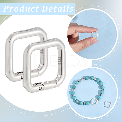 925 Sterling Silver Spring Gate Rings STER-BBC0009-25-1