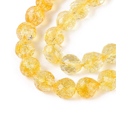 Crackle Transparent Glass Beads Strands GLAA-N068-04A-06-1