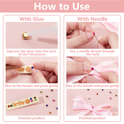 1300pcs Glass Sew on Rhinestone FIND-HS0001-62C-1
