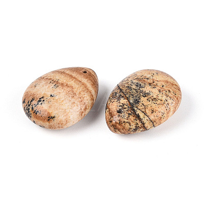 Natural Picture Jasper Pendants G-T143-18A-07-1