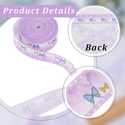 10 Yards Polyester Printed Grosgrain Ribbon OCOR-GF0002-36A-1
