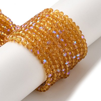 Electroplate Transparent Glass Beads Strands EGLA-A035-T3mm-L04-1
