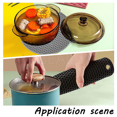 2Pcs Silicone Hot Pads AJEW-GF0006-26-1
