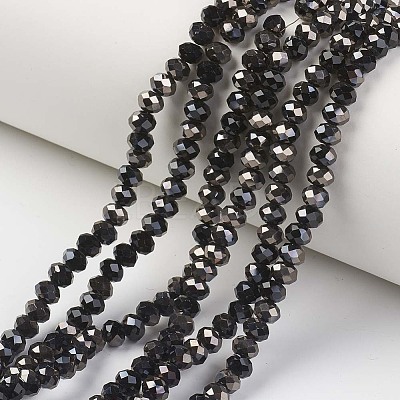 Electroplate Opaque Glass Beads Strands LS-EGLA-A034-P4mm-P01-1