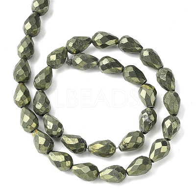 Natural Pyrite Beads Strands G-D067-J04-1