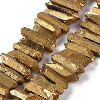 Natural Quartz Crystal Points Beads Strands G-K181-B15-1