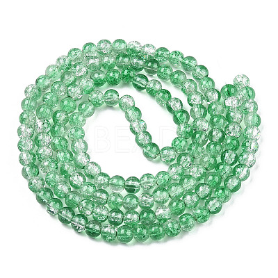 Baking Paint Crackle Glass Bead Strands CCG-S001-8mm-19-1