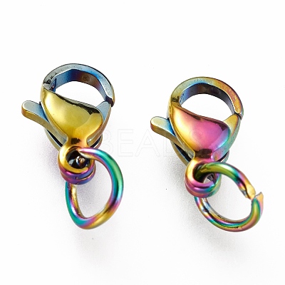 Ion Plating(IP) 304 Stainless Steel Lobster Claw Clasps LS-STAS-G240-01A-C-1