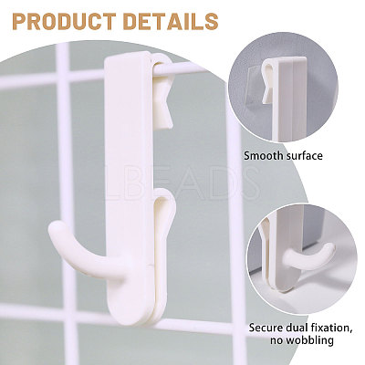 Plastic Mesh Sheet Hook FIND-WH0149-32C-01-1