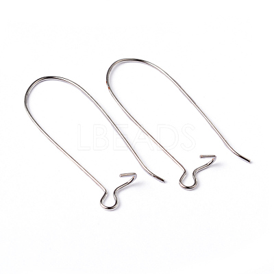 Brass Hoop Earrings Findings Kidney Ear Wires EC221-1