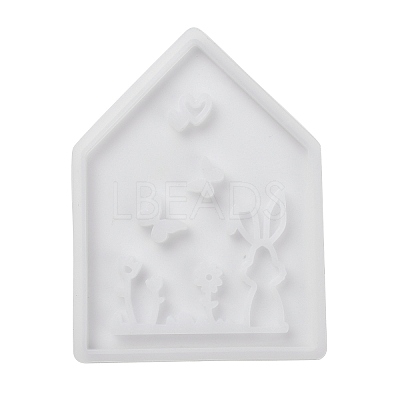 Easter Theme House with Butterfly & Rabbit Pattern DIY Silicone Table Lamp Molds SIMO-G008-01B-1